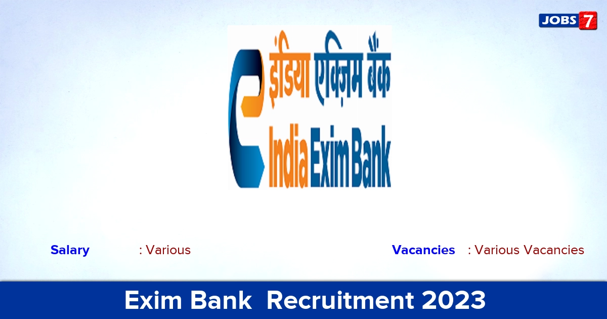 Exim Bank  Recruitment 2023 - Apply Online for Head Vacancies