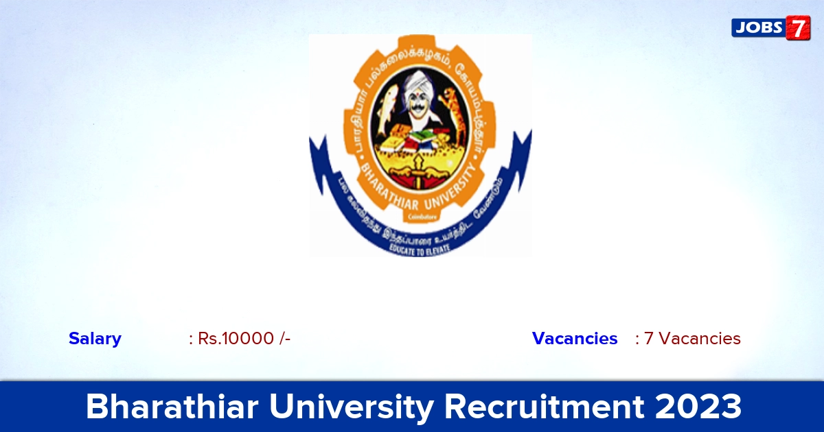Bharathiar University Recruitment 2023 - Apply for Technical Assistant Jobs