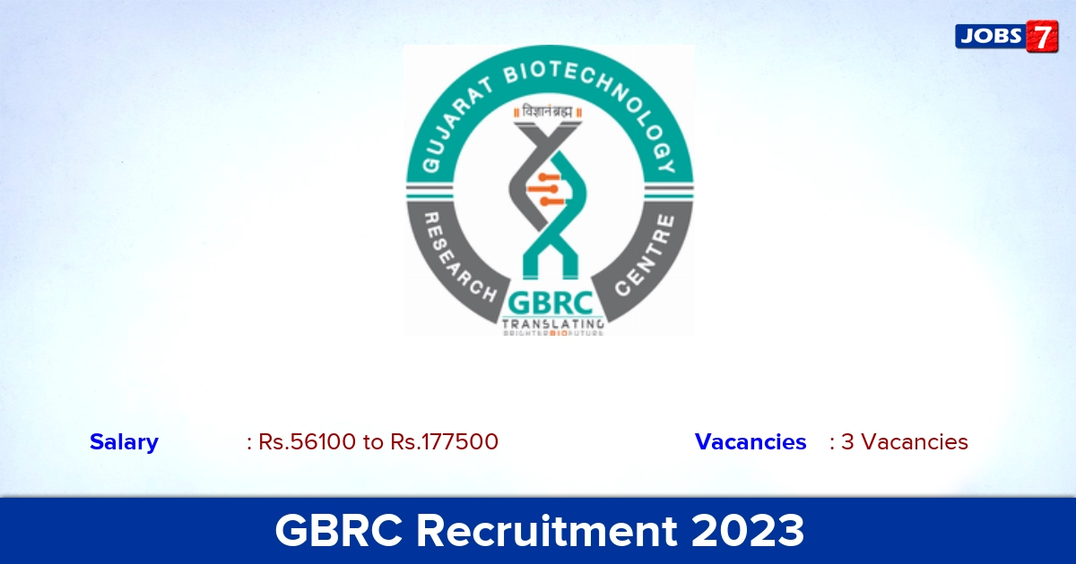 GBRC Recruitment 2023 - Apply Online for Scientist Jobs