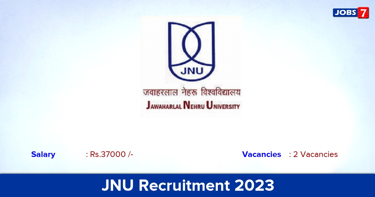 JNU Recruitment 2023 - Apply Online for JRF Jobs