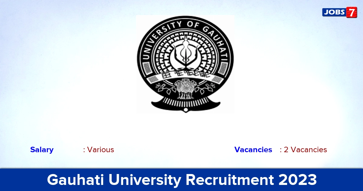 Gauhati University Recruitment 2023 - Apply Offline for Guest Faculty Jobs