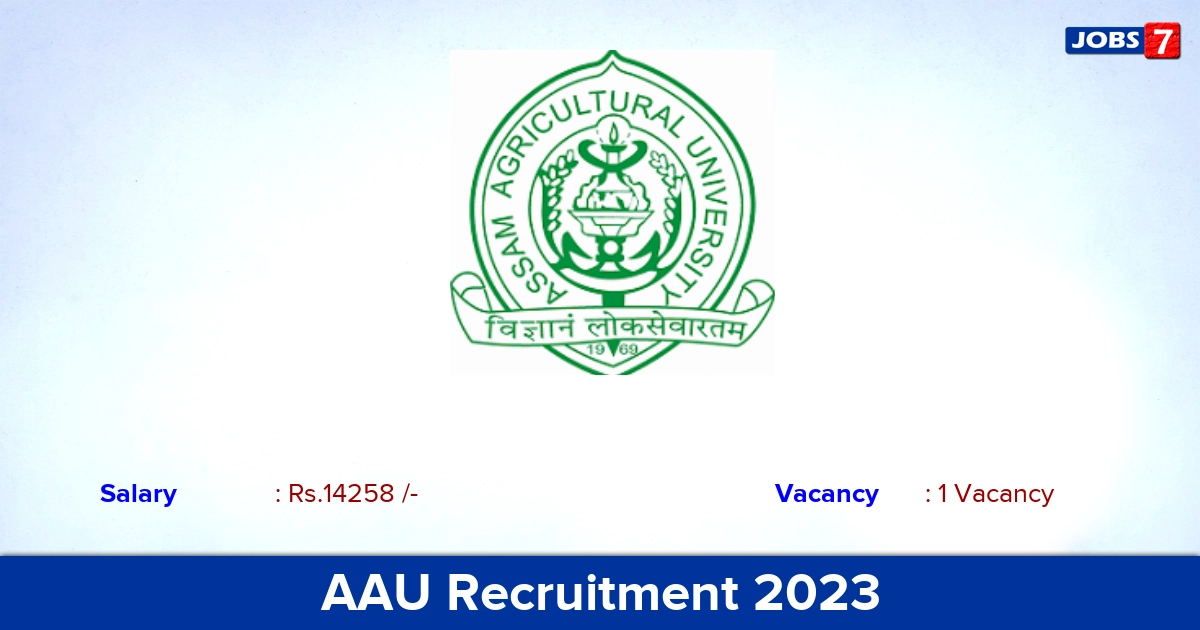 AAU Recruitment 2024 - Direct Interview for Project Staff Jobs
