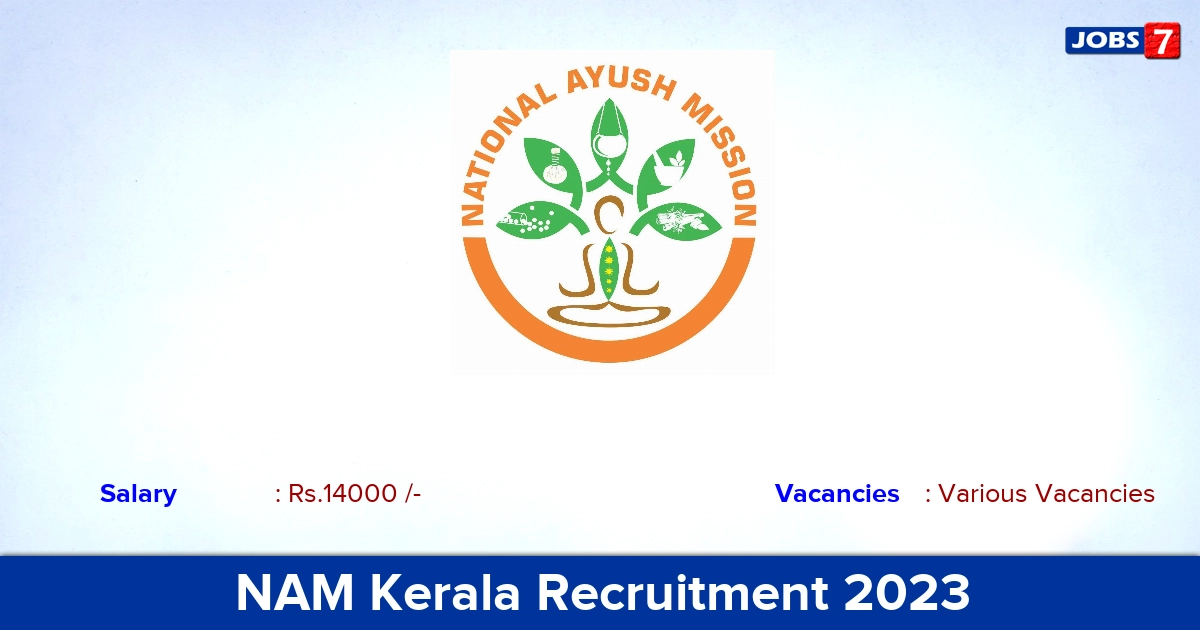 NAM Kerala Recruitment 2023 - Apply Online for Yoga Instructor Vacancies
