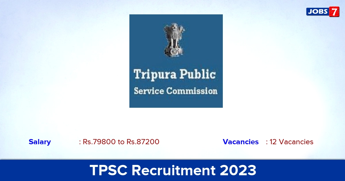 TPSC Recruitment 2023-2024 - Apply Online for 12 Assistant Professor Vacancies