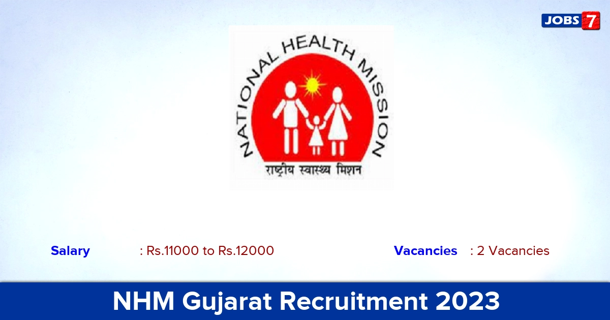 NHM Gujarat Recruitment 2024 - Apply Online for DEO, Psychologist Jobs