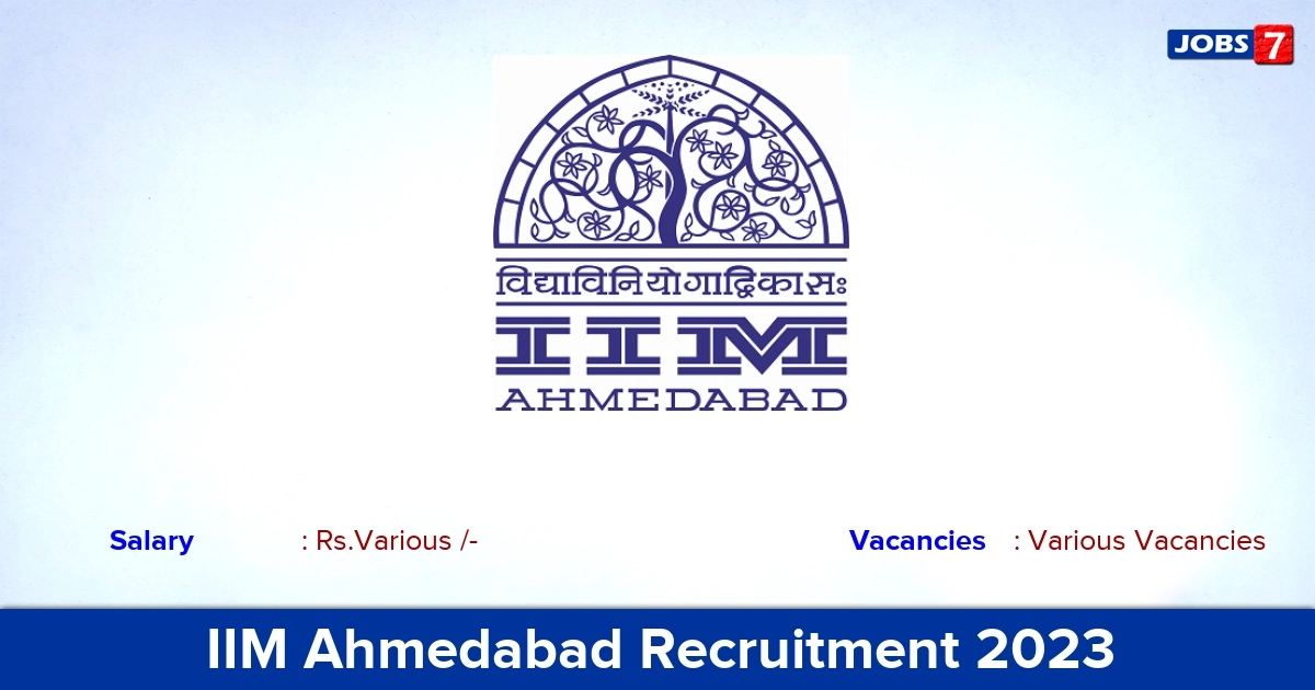 IIM Ahmedabad Recruitment 2023 - Apply Online for Research Associate Vacancies