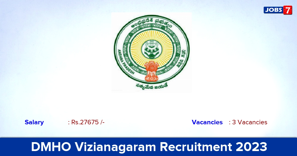 DMHO Vizianagaram Recruitment 2024 - Apply for Staff Nurse Jobs