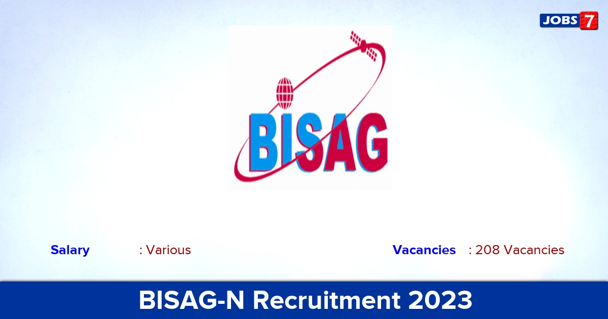 BISAG-N Recruitment 2023-2024 - Apply Online for 208 Manpower Vacancies