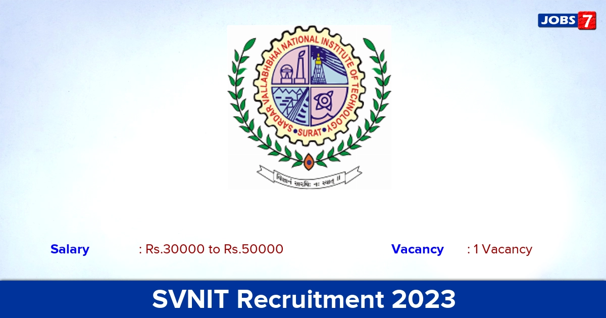 SVNIT Recruitment 2024 - Apply Online for Manager Jobs