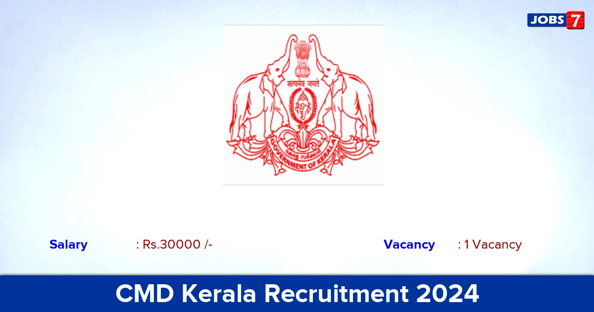 CMD Kerala Recruitment 2024 - Apply Online for Confidential Assistant Jobs