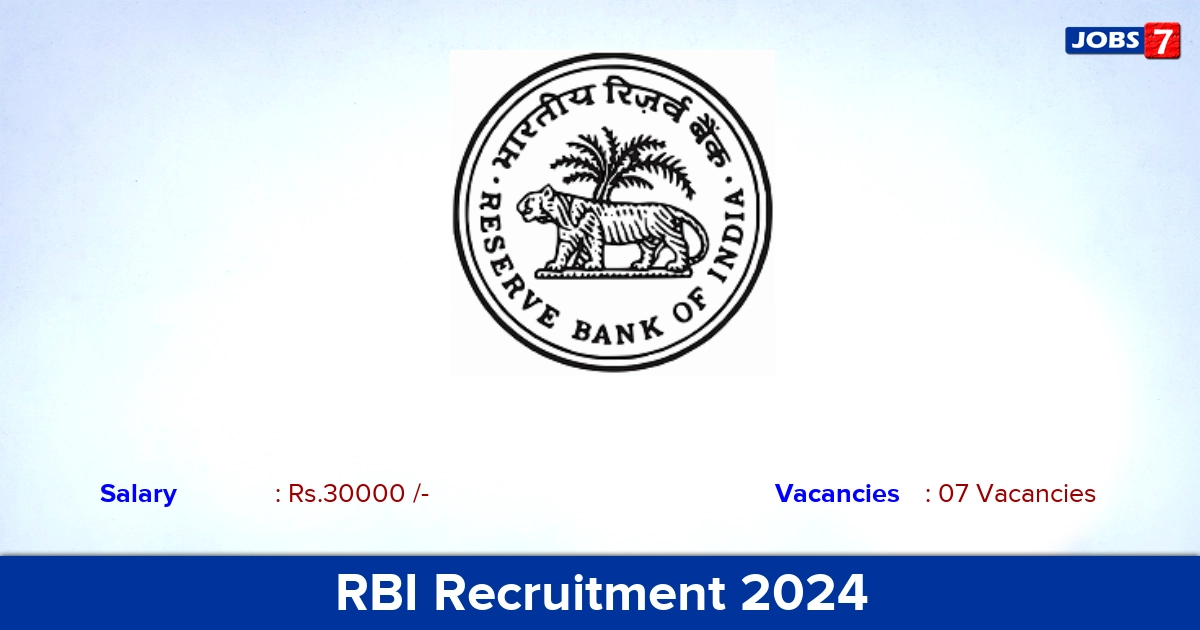 RBI Recruitment 2024 - Apply Offline for Medical Consultant Jobs