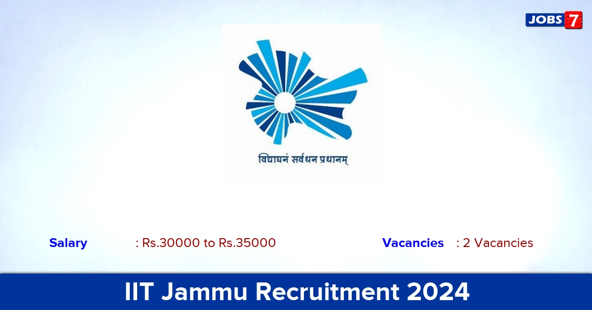 IIT Jammu Recruitment 2024 - Apply Online for Technical Assistant Jobs