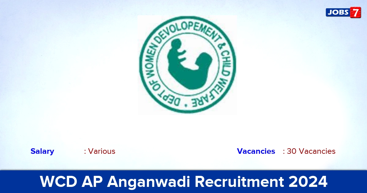 WCD AP Anganwadi Recruitment 2024 - Apply for 30 Anganwadi Helper Jobs