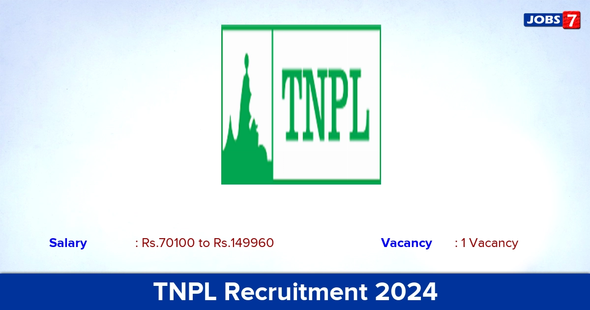 TNPL Recruitment 2024 - Apply Offline for AGM Jobs