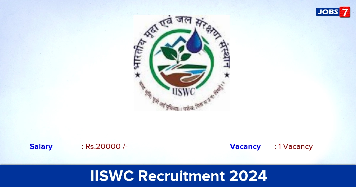 IISWC Recruitment 2024 - Apply Offline for Project Assistant Jobs