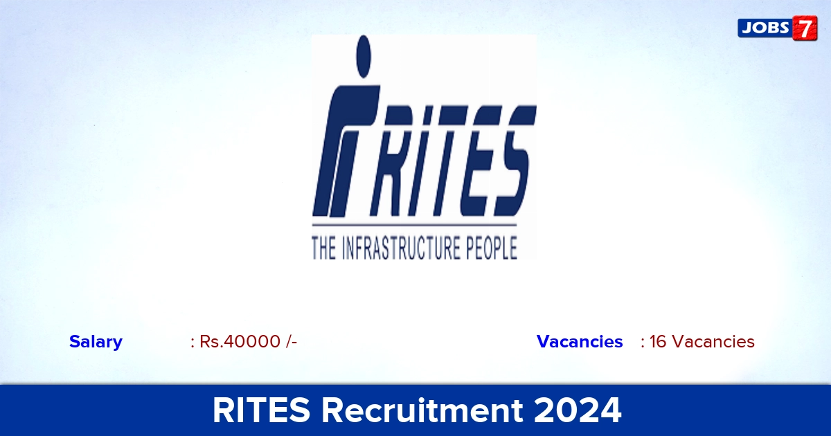 RITES Recruitment 2024 - Apply Online for 16 Assistant Manager Vacancies