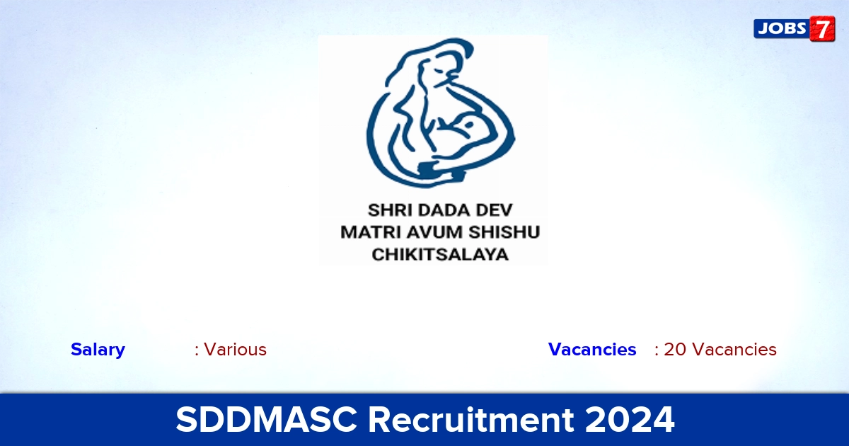 SDDMASC Recruitment 2024 - Apply 20 Senior Resident vacancies