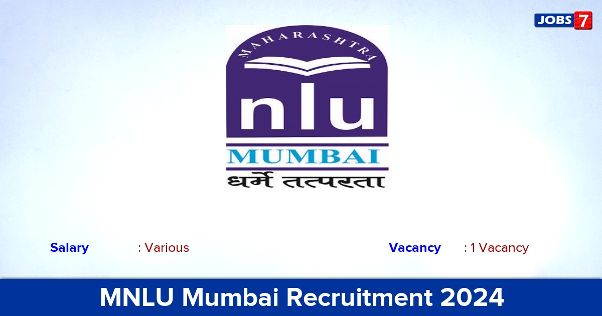 MNLU Mumbai Recruitment 2024 - Apply Offline for Library Assistant Jobs