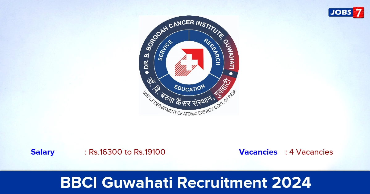 BBCI Guwahati Recruitment 2024 - Apply Offline for Technician, Pharmacist Jobs
