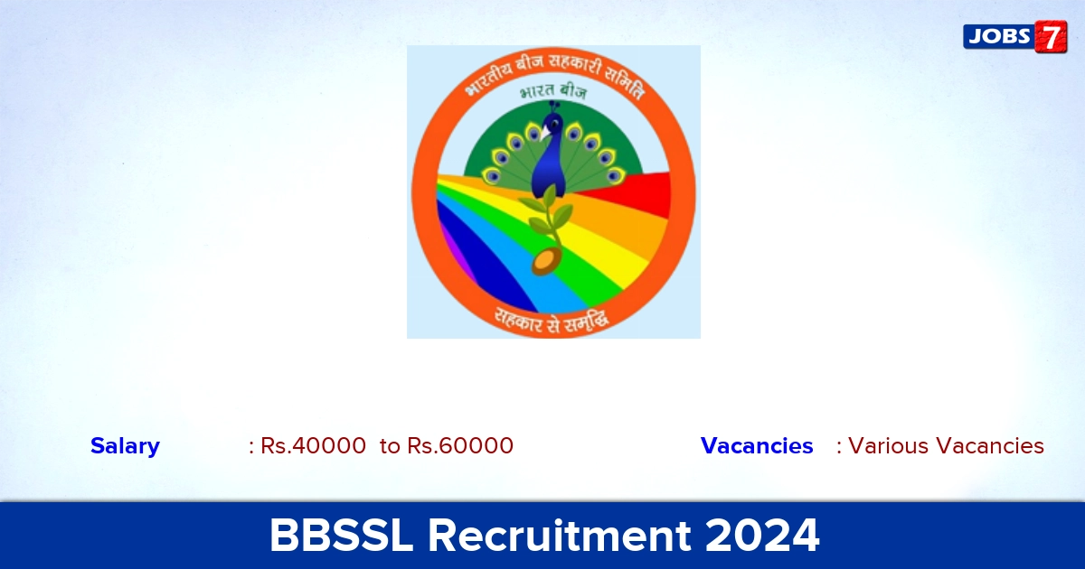 BBSSL Recruitment 2024 - Apply for Executive vacancies