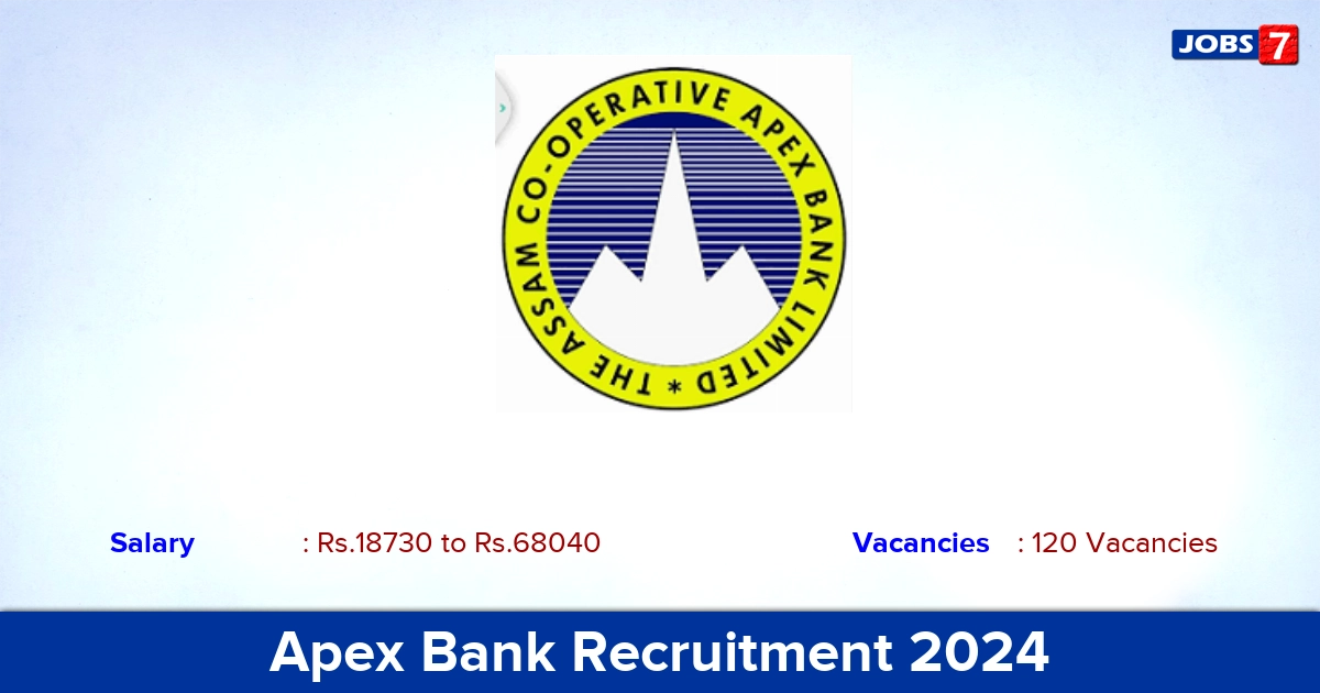 Apex Bank Recruitment 2024 - Apply Online for 120 Assistant  vacancies