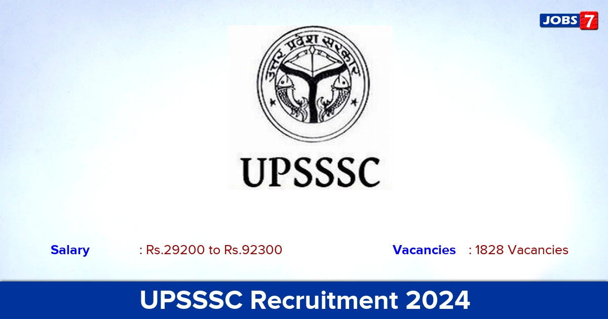 UPSSSC Recruitment 2024 - Apply Online for 1828 Accountant, Auditor Vacancies