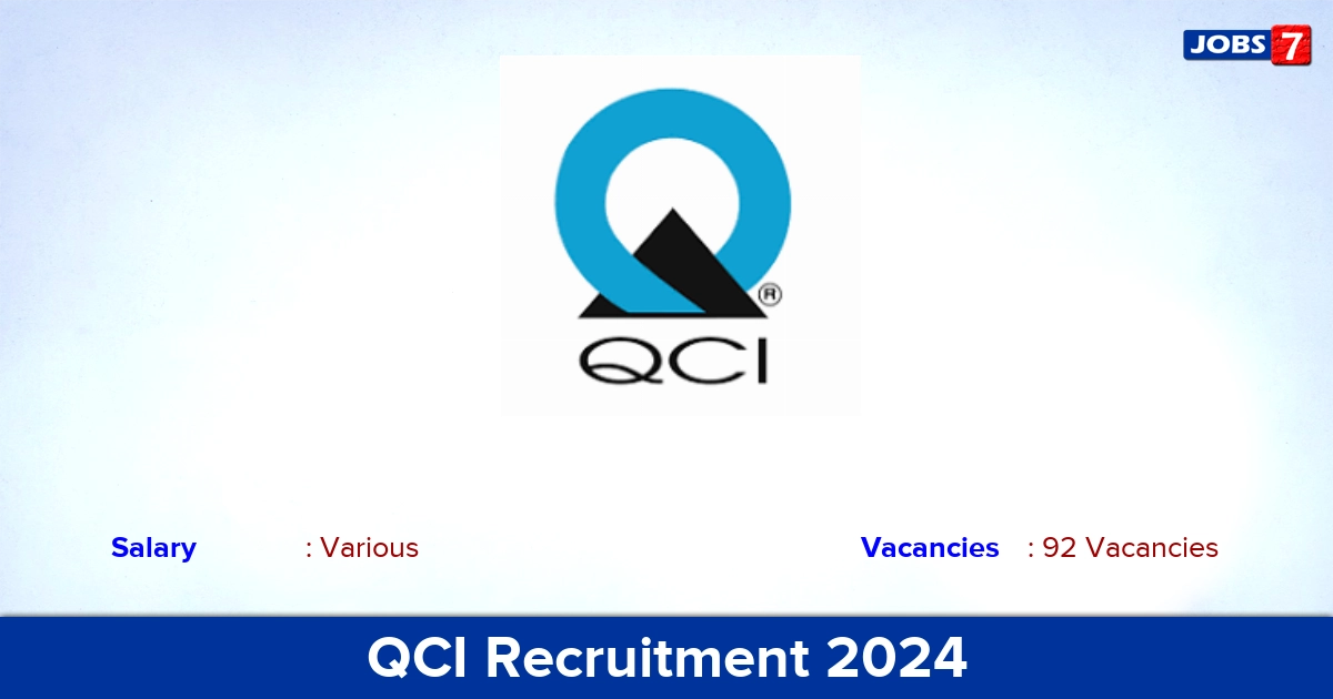 QCI Recruitment 2024 - Apply Online for 92 Administrative Officer Vacancies