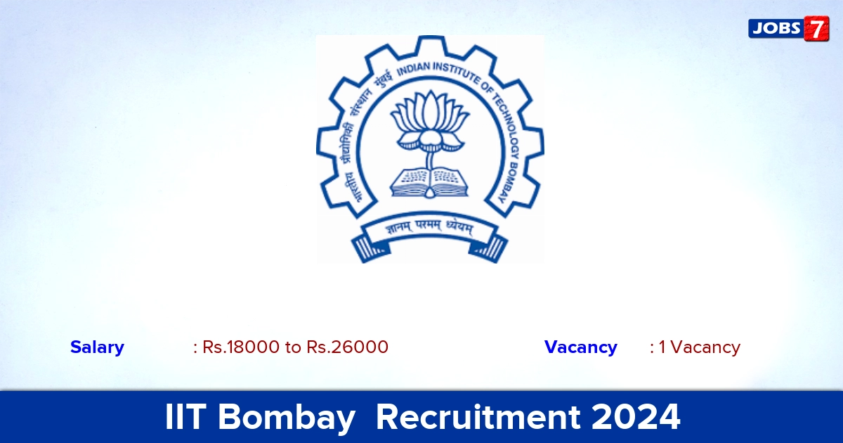 IIT Bombay  Recruitment 2024 - Apply Online for Project Technical Assistant Jobs