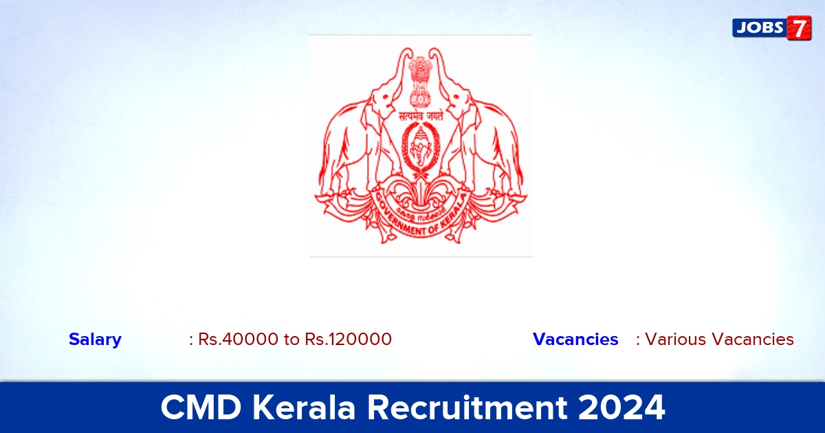 CMD Kerala Recruitment 2024 - Apply Offline for Various Manager Vacancies