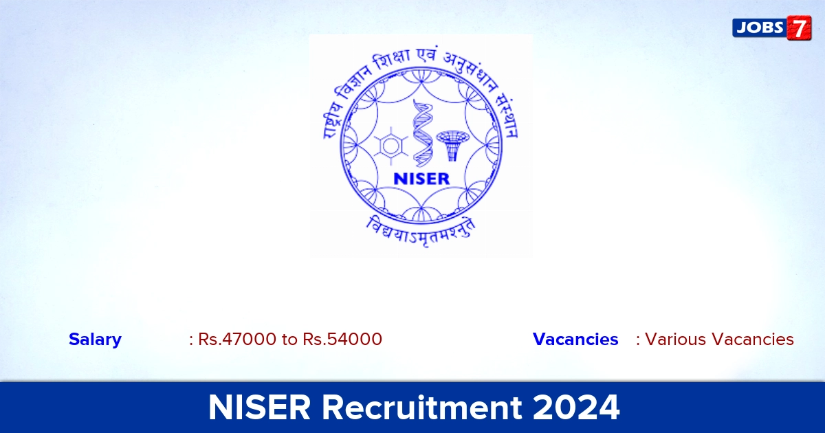 NISER Recruitment 2024 - Apply Online for Post Doctoral Fellow Vacancies