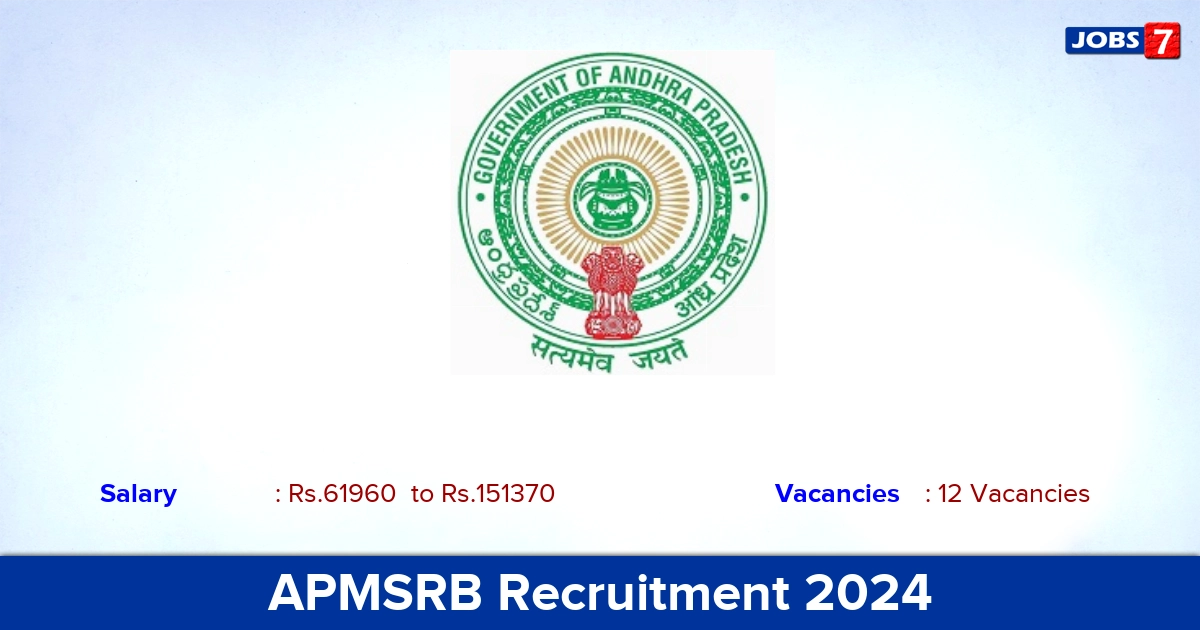APMSRB Recruitment 2024 - Apply for 12 Radiation Safety Officer Vacancies