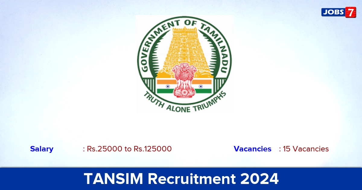 TANSIM Recruitment 2024 - Apply for 15 Associate Vice President Vacancies