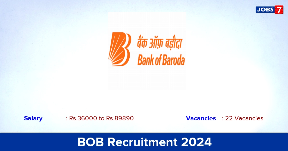 BOB Recruitment 2024 - Apply Online for 22 Senior Manager Vacancies