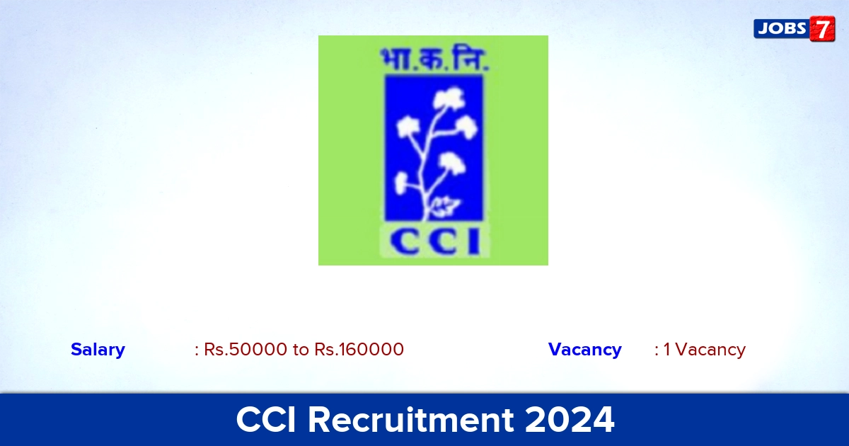 CCI Recruitment 2024 - Apply for Company Secretary Jobs