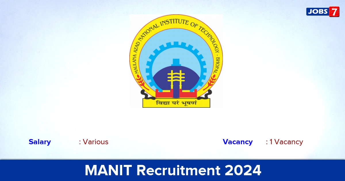 MANIT Recruitment 2024 - Apply Online for Medical Officer Jobs