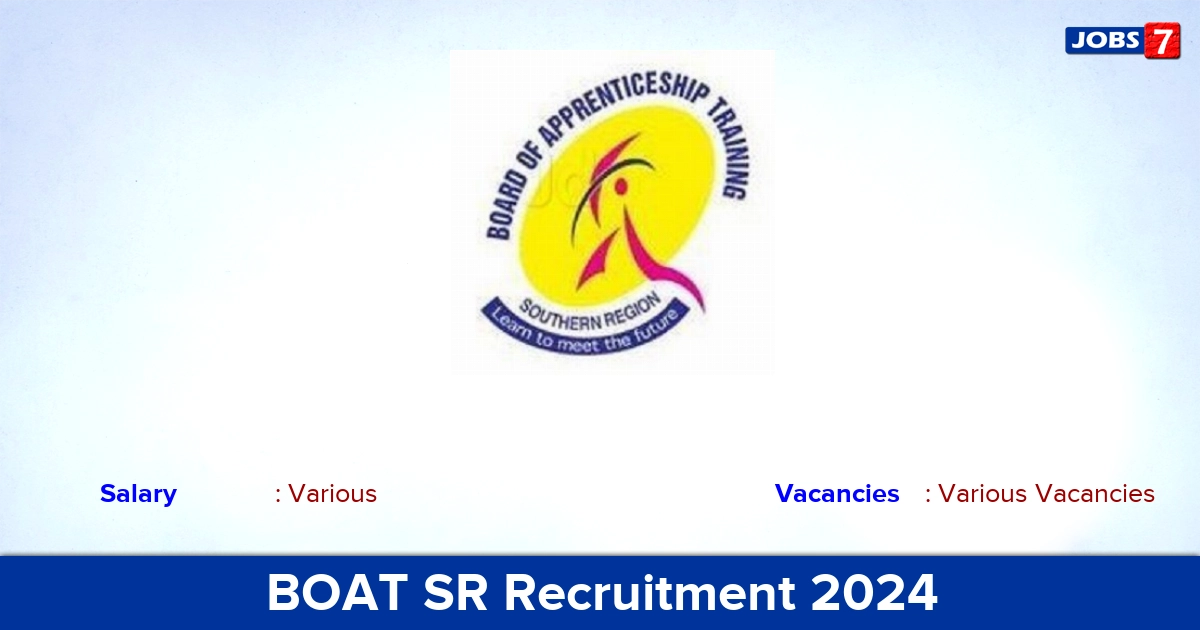 BOAT SR Recruitment 2024 - Apply Offline for Apprentice Vacancies