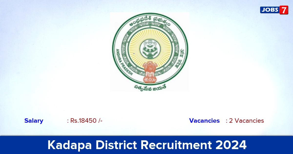 DMHO Kadapa Recruitment 2024 - Apply Offline for DEO Jobs