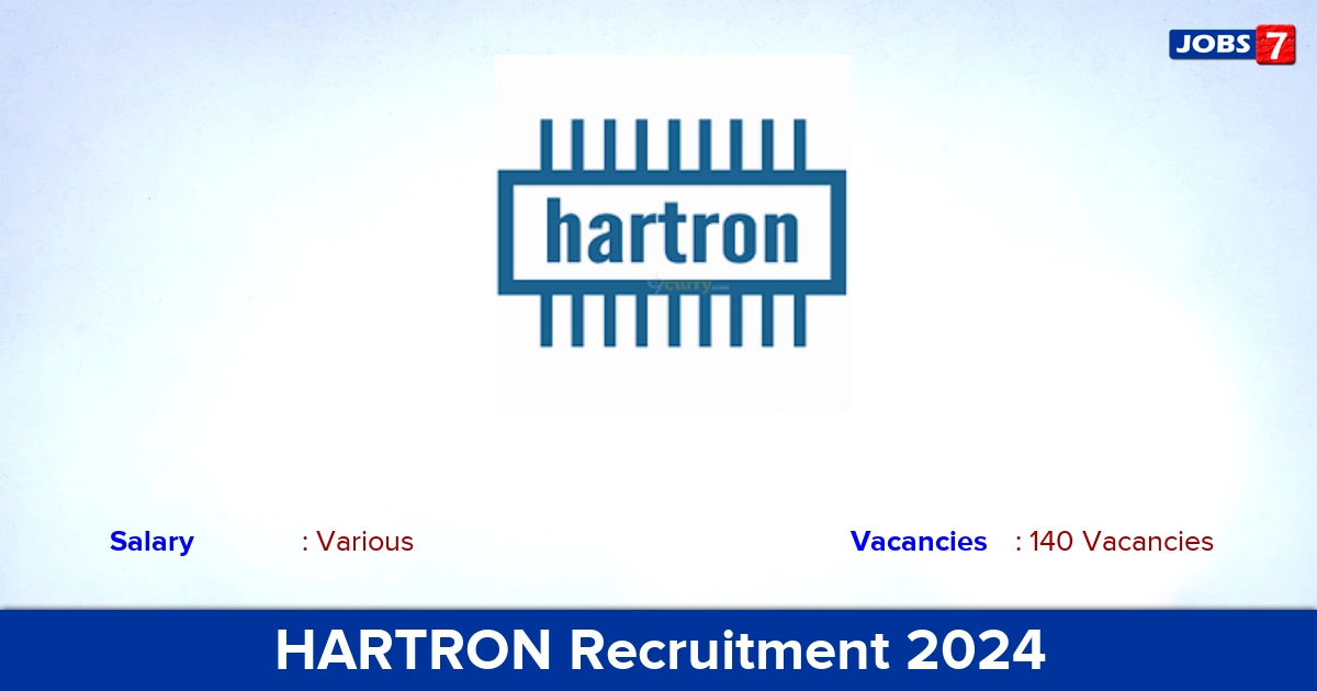 HARTRON Recruitment 2024 - Apply Online for 140 DEO Vacancies