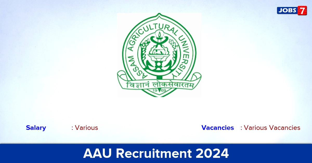 AAU Recruitment 2024 - Apply for Semi Skilled Worker Vacancies