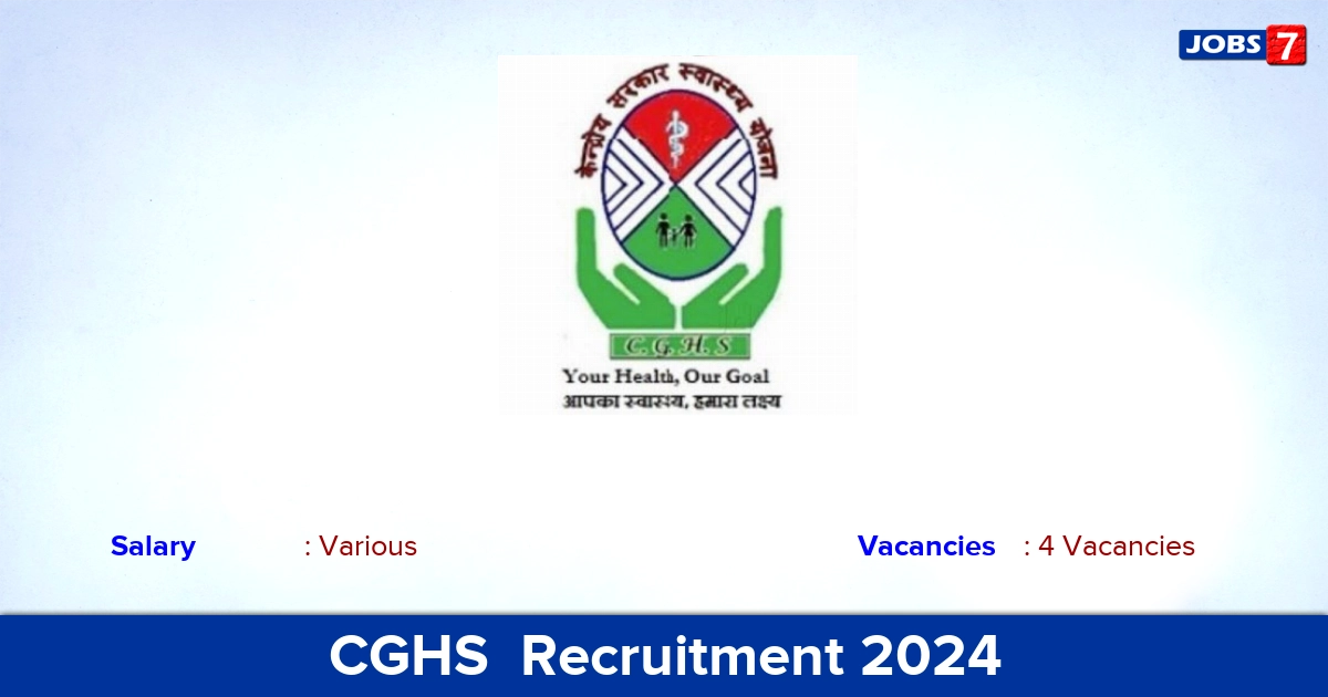 CGHS  Recruitment 2024 - Interview for Accountant, Pharmacist Jobs