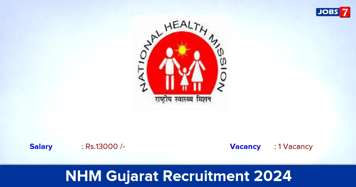 NHM Gujarat Recruitment 2024 - Apply Online for Accountant, Computer Operator Jobs