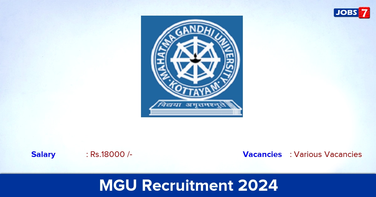 MGU Recruitment 2024 - Apply for Hardware Engineer vacancies