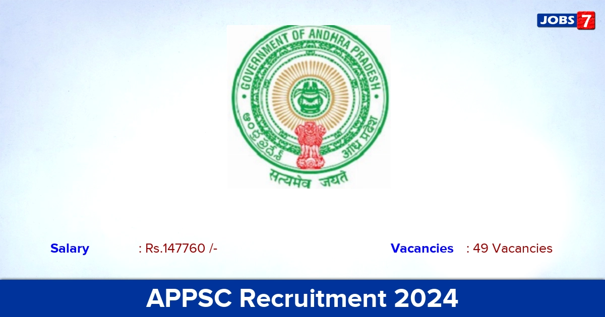 APPSC Recruitment 2024 - Apply Online for 49 Fishery Development Officer vacancies
