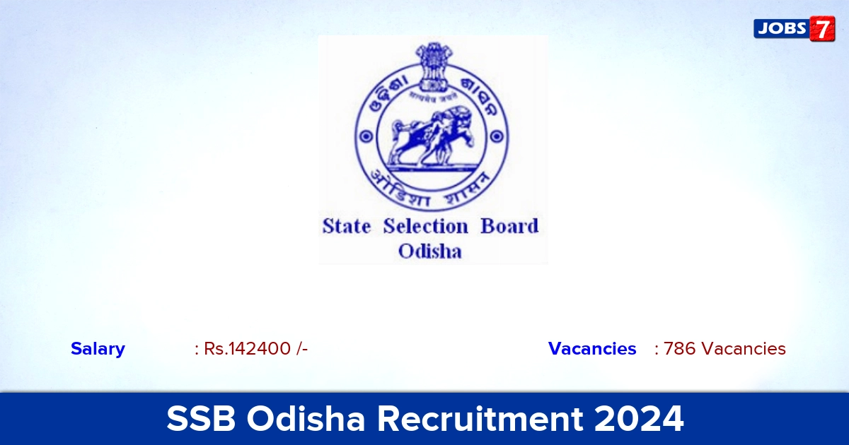 SSB Odisha Recruitment 2024 - Apply Online for 786 Lecturer vacancies