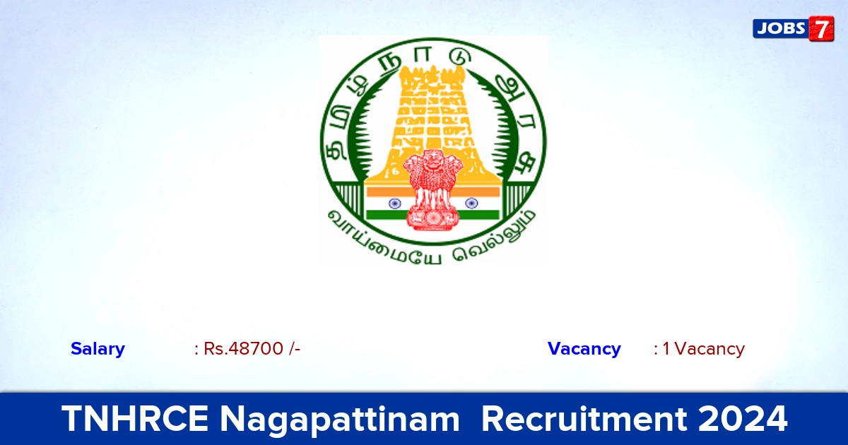 TNHRCE Nagapattinam  Recruitment 2024 - Apply for Clerk Jobs