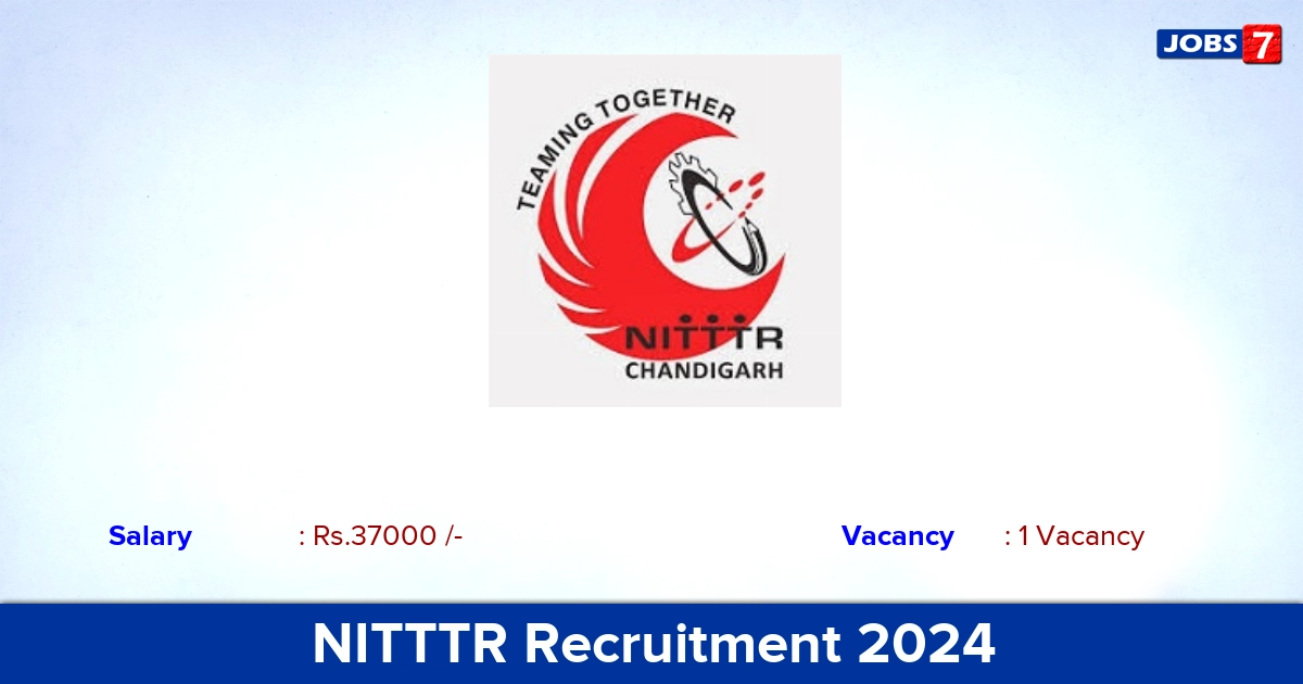 NITTTR Chennai Recruitment 2024 - Apply Online for JRF Jobs