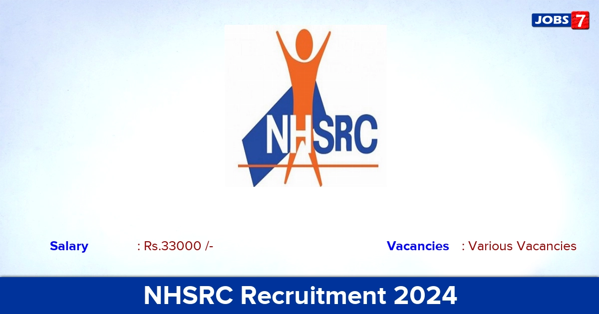 NHSRC Recruitment 2024 - Apply Online for DEO vacancies