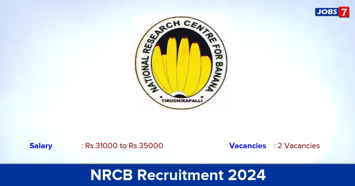 NRCB Recruitment 2024 - Apply Online for YP, SRF Jobs