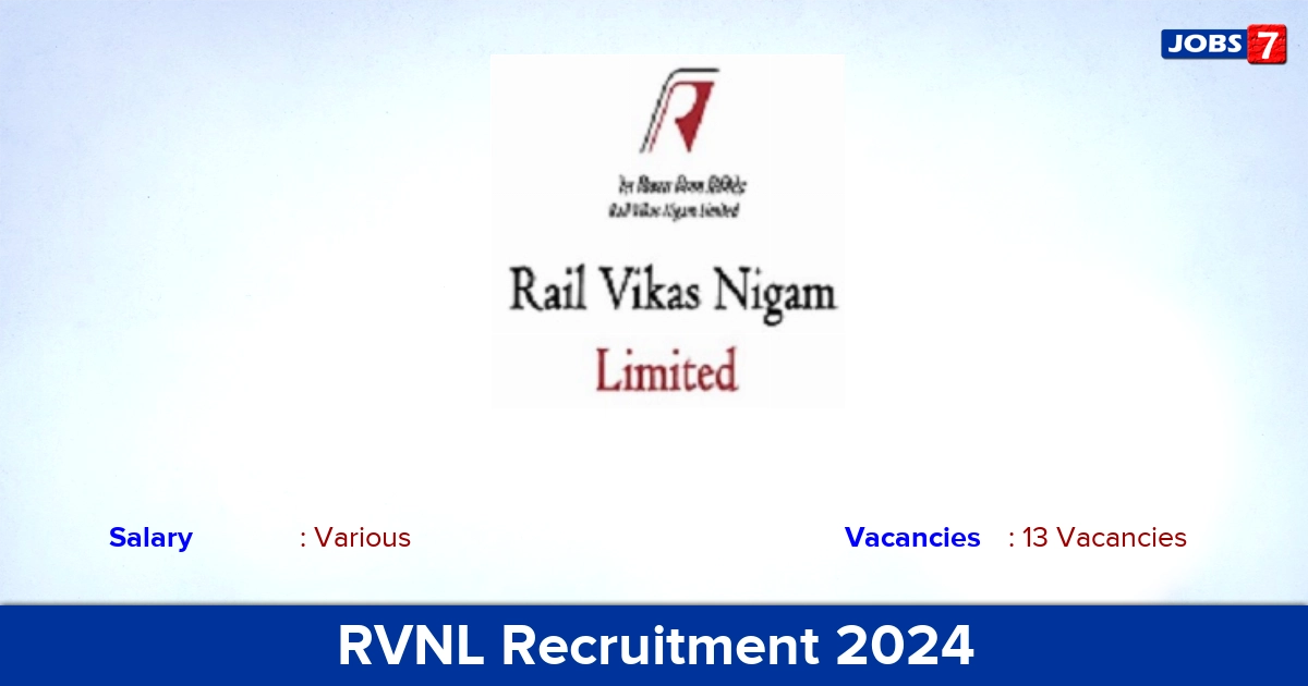 RVNL Recruitment 2024 - Apply for 13  Surveyor Vacancies