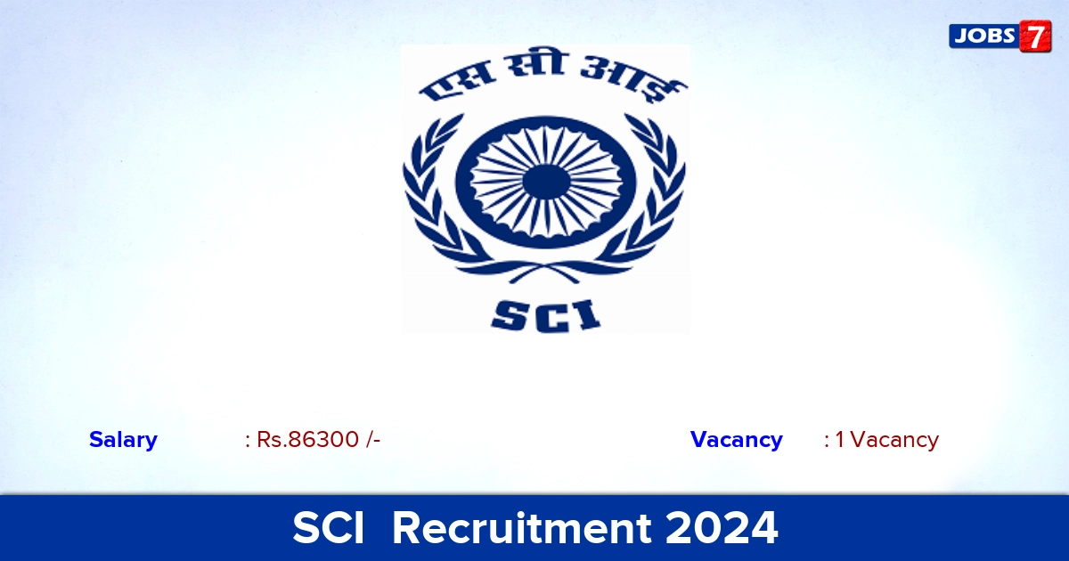 SCI  Recruitment 2024 - Apply Online for Hindi Officer Jobs